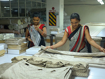 Employees in Sutlej fabric manufacturers in Gujarat