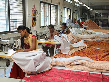 Employees in Sutlej fabric manufacturers in Gujarat